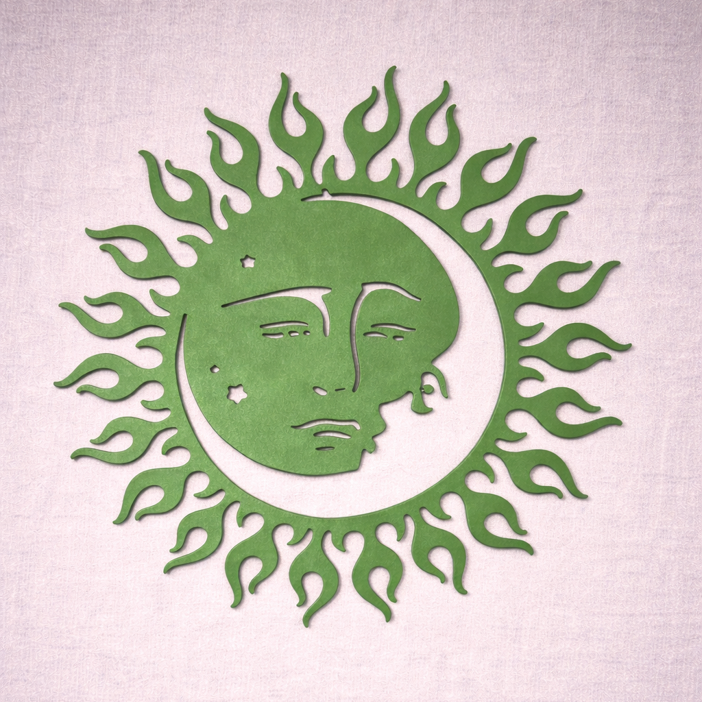 Sun & Moon Steel Wall Decor
