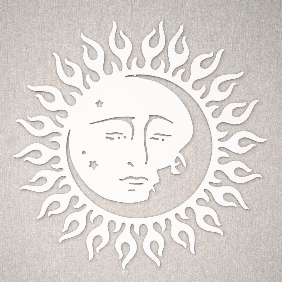 Sun & Moon Steel Wall Decor