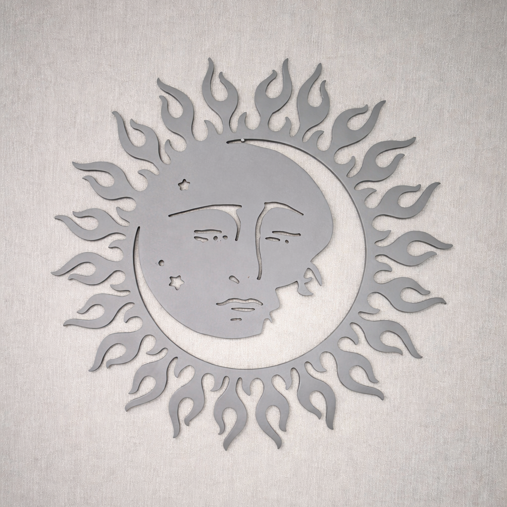Sun & Moon Steel Wall Decor