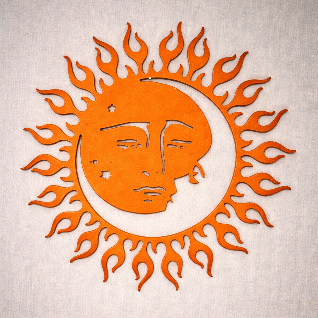 Sun & Moon Steel Wall Decor