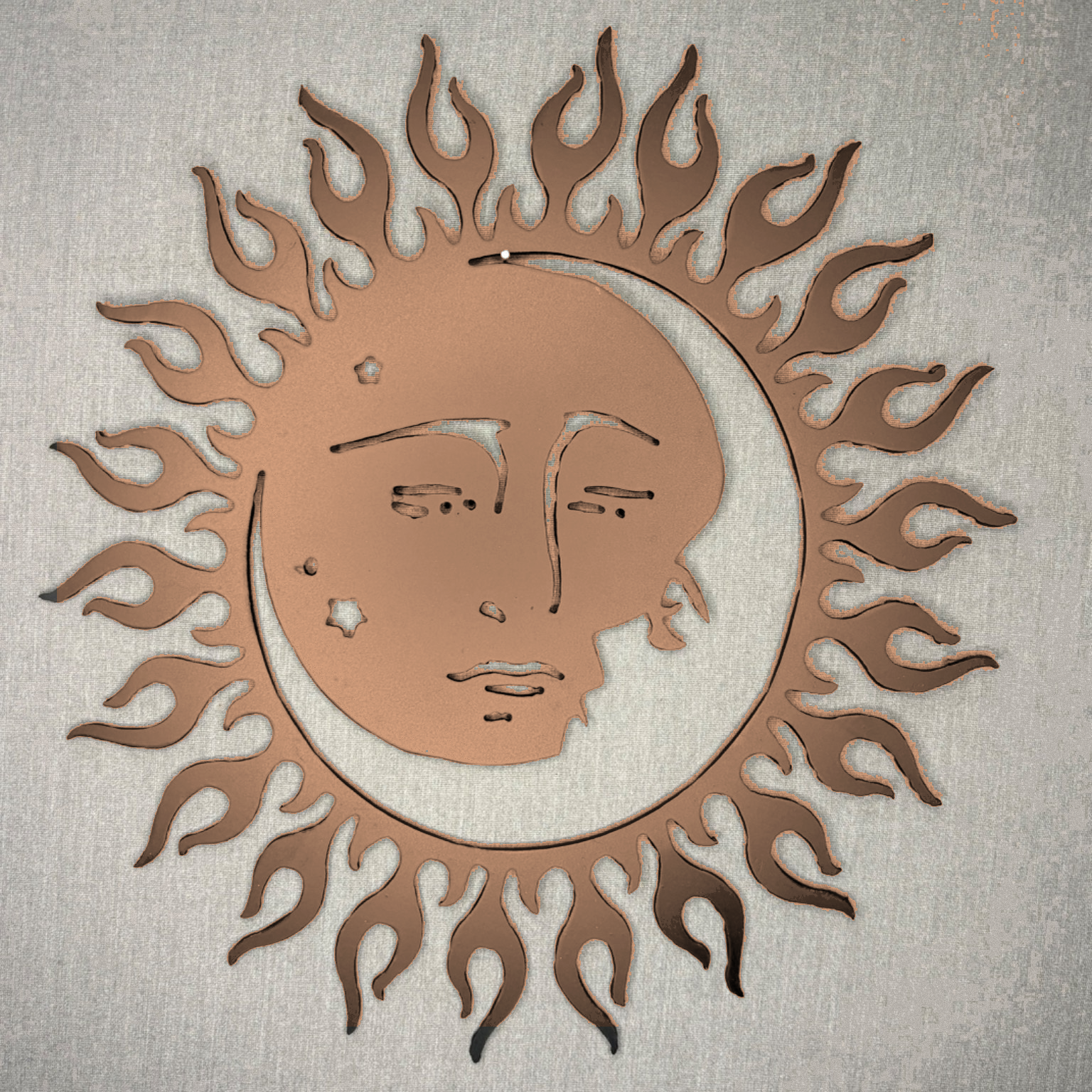 Sun & Moon Steel Wall Decor
